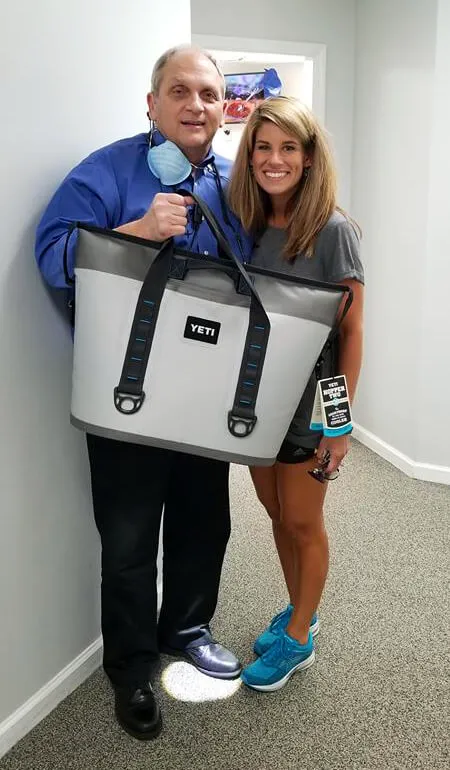 winning the Yeti Hopper Cooler