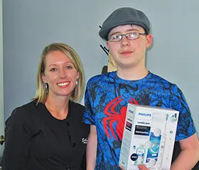 Our June 2017 birthday winner claimed his prize!