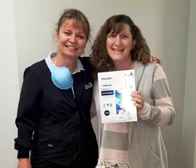 Our March 2018 birthday winner claimed her prize!